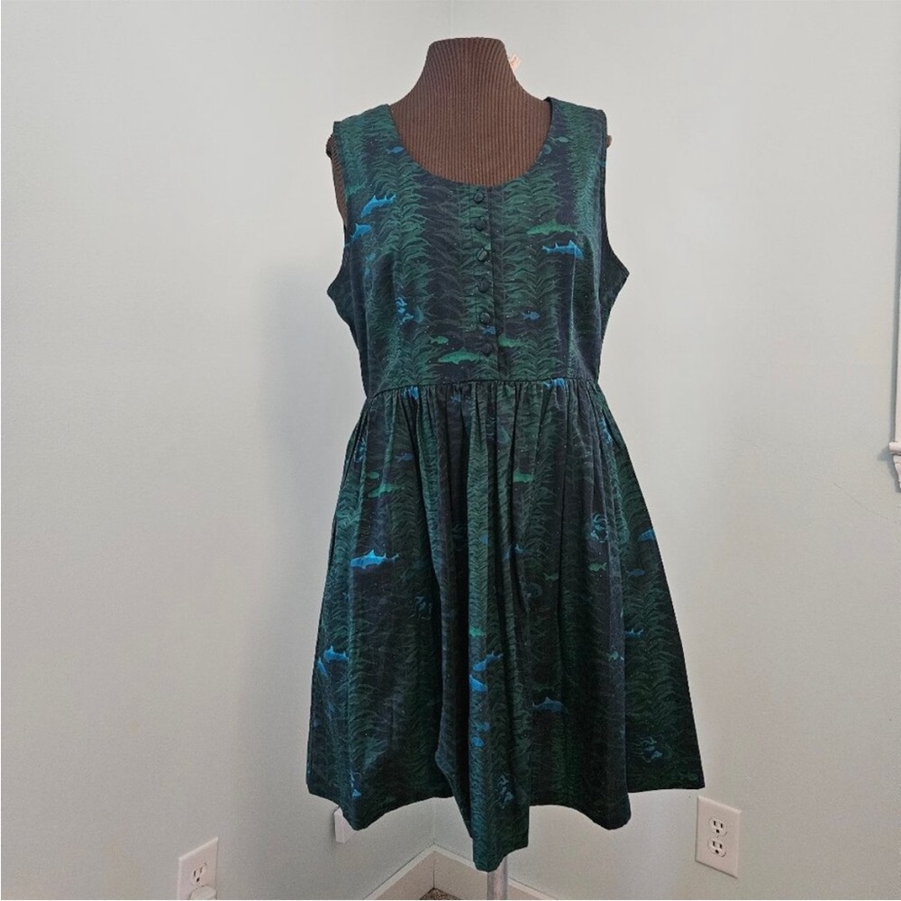 Dangerfield / Black Friday Shark Dress, 100% Organic Cotton, Size 14